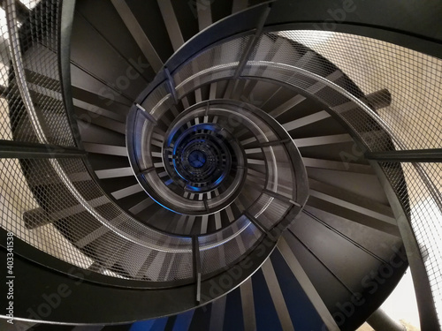 Spiral staircase bottom view