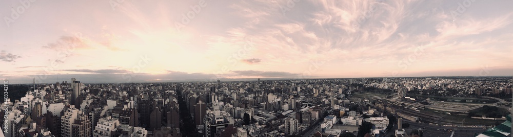 Atardecer en Cordoba, Argentina. Vista desde torre Duomo