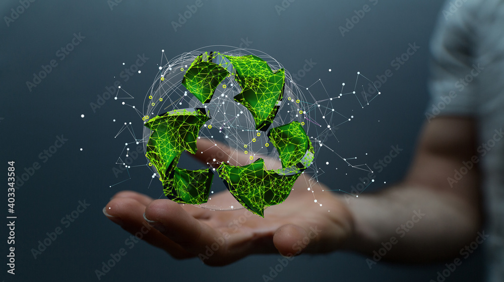 Concept of recycling - 3d rendering eco Concept of recycling - 3d rendering eco