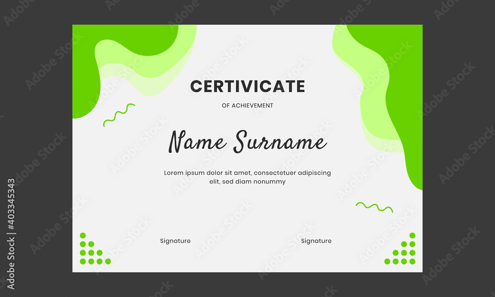 Certificate modern design template vector