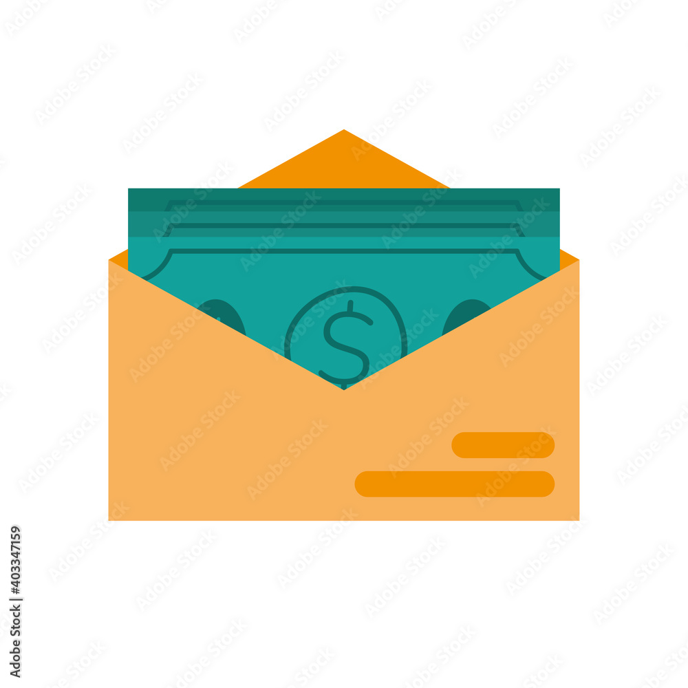 Bills in envelope vector design Bills in envelope vector design