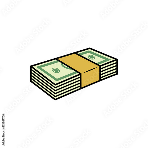 Vector Isolated Cash Money Illustration