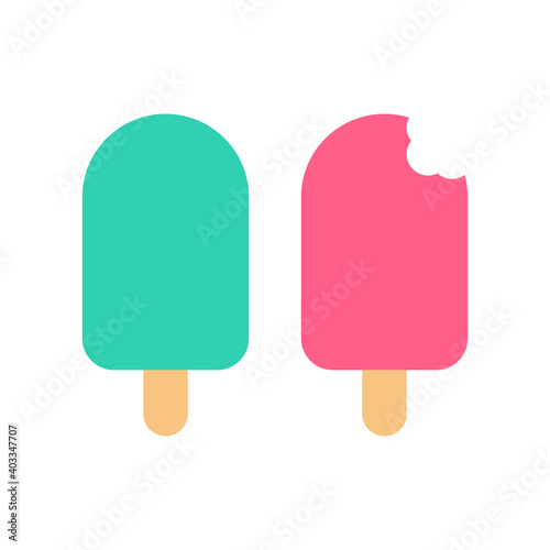 Vector Popsicles Flat Design Illustration