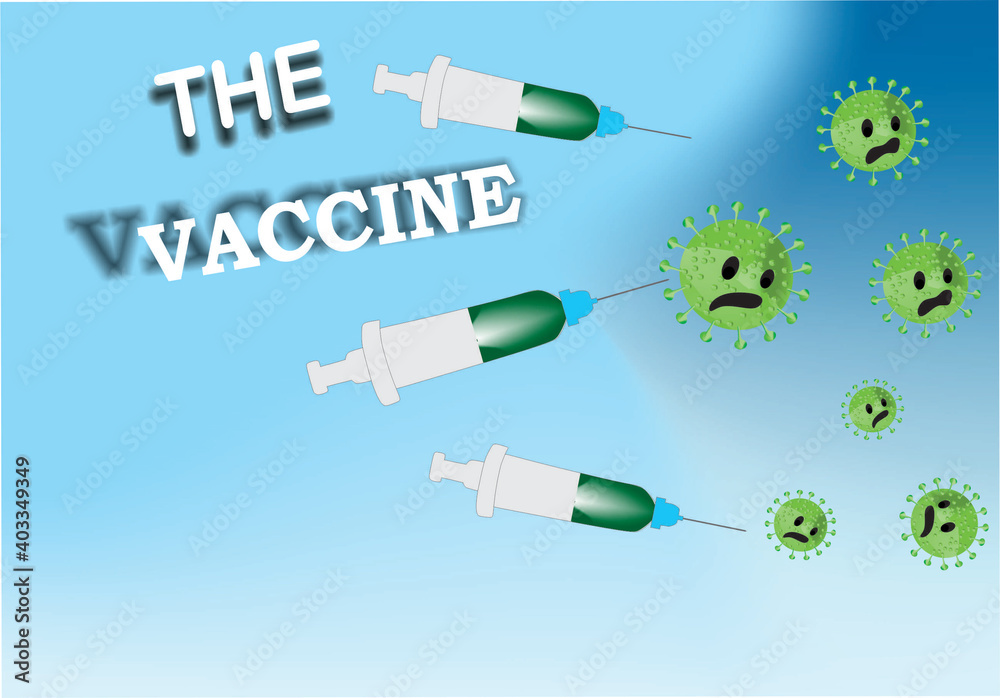 la vacuna contra el covid-19 animada Stock Illustration | Adobe Stock
