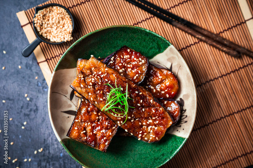 Miso Glazed Japanese Eggplant - Nasu Dengaku photo