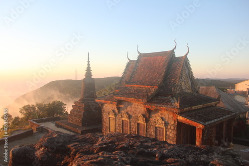 Cambodia. Kampot city. Mountain Bokor. Wat Sampov Pram is the monastery which is situated on almost top of Bokor Mountain.
This monastery was built by His Majesty King of Cambodia in 1920 s.
 photo