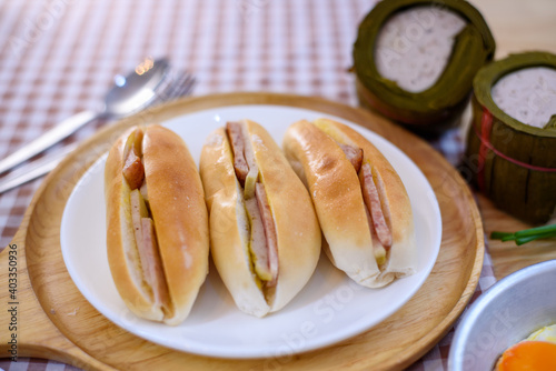 Vietnamese bread or stuffed bread for breakfast