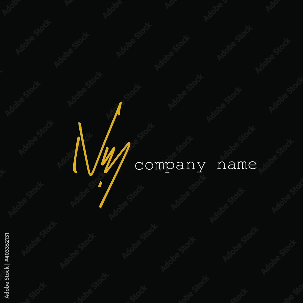 NM N M Initial handwriting creative fashion elegant design logo Sign Symbol template vector icon NM N M Initial handwriting creative fashion elegant design logo Sign Symbol template vector icon