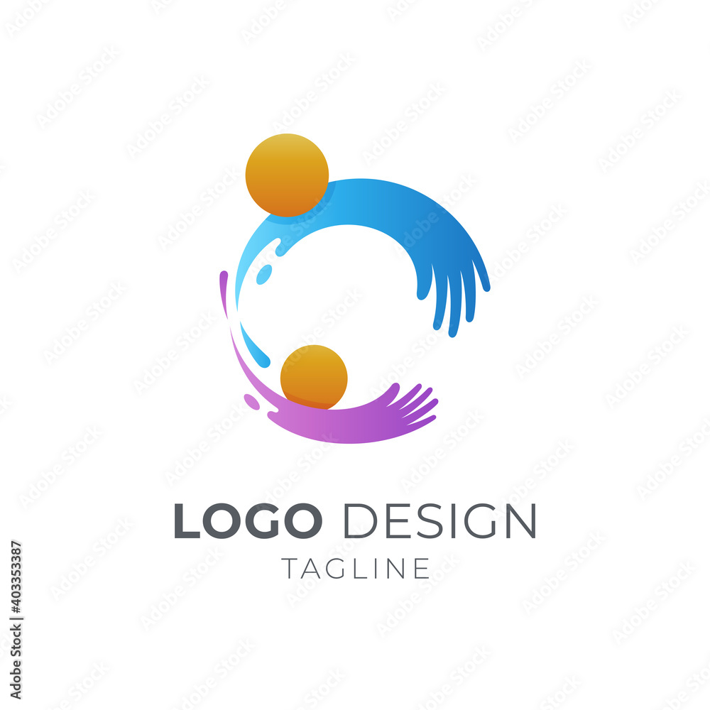 Human health care logo template ready for use Human health care logo template ready for use