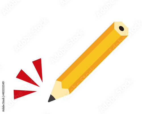 エンピツのベクターイラスト　鉛筆　筆記用具