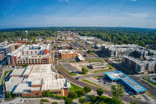 Fototapeta Naklejka Na Ścianę i Meble -  Aerial View of Overland Park, a suburb of Kansas City