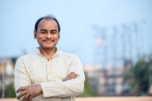Portrait of a Middle aged Indian Man