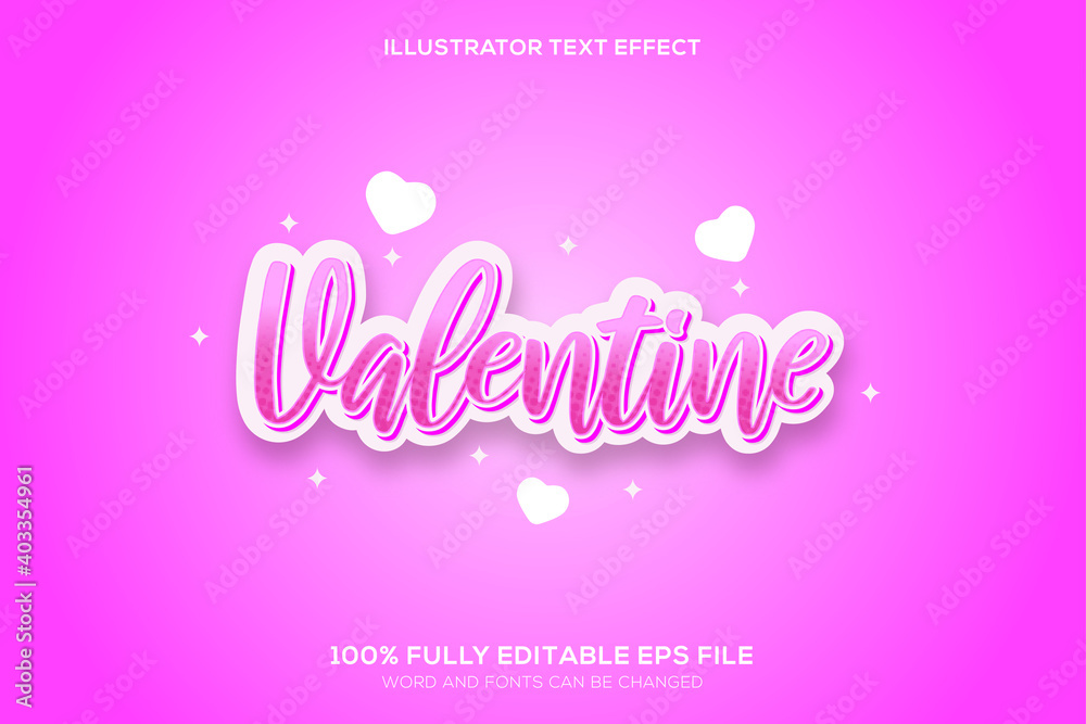 valentine's text effect