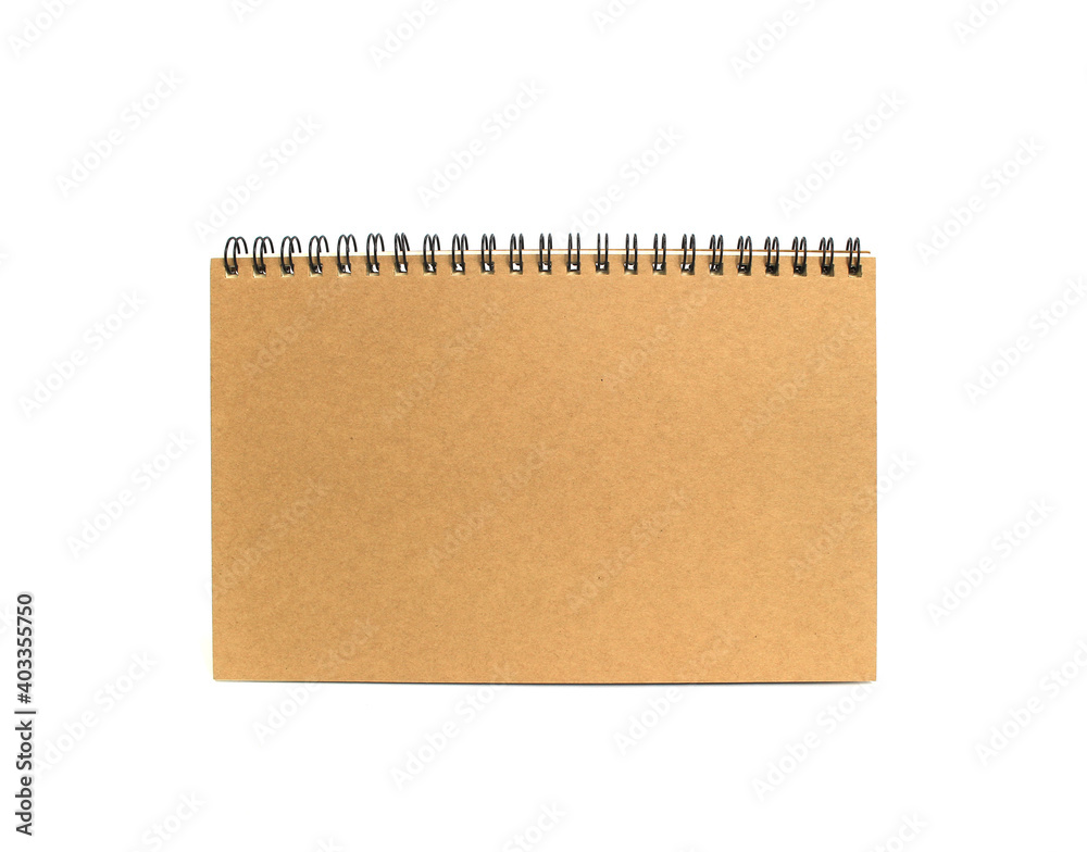 book with ring spine on white background book with ring spine on white background