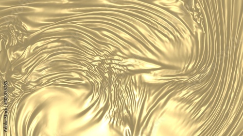 金色の布のしわ、3DCG