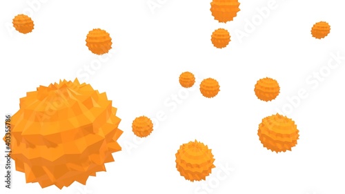 漂うウイルス、花粉のイメージ