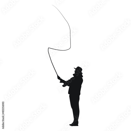 Fly Fisher silhouette