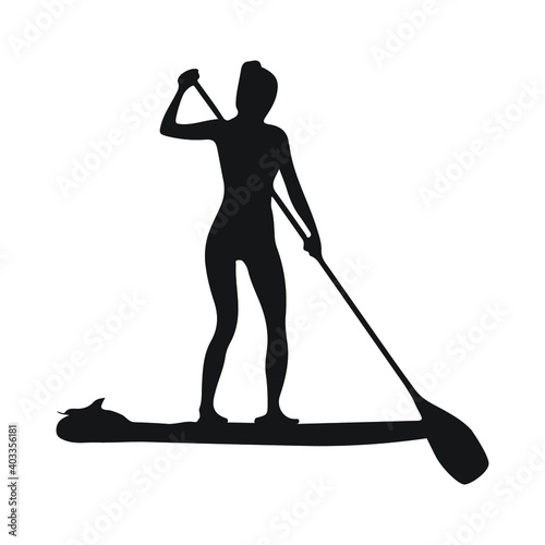 Paddle boarding Silhouette 