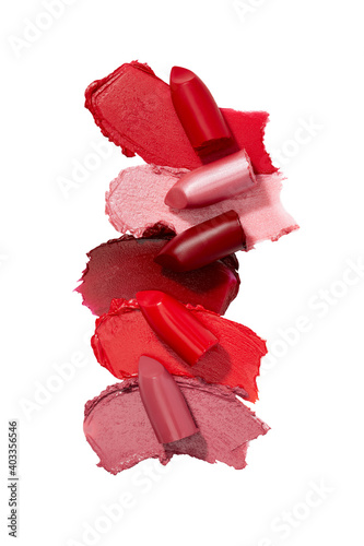 Fotografie, Obraz lipstick bullets colored swatch textures