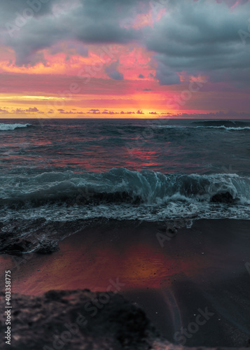 Sunset at the beach on Bali Island - Canggu, Indonesia