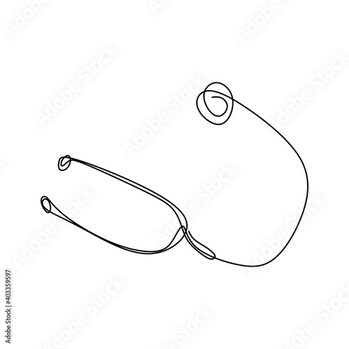 One line logo design of ste...