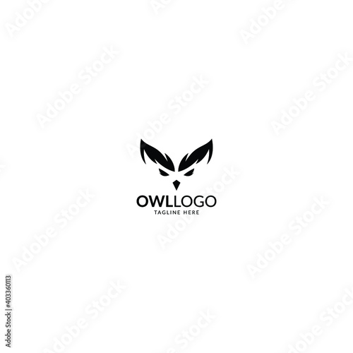 owl monogram logo icon design with simple modern style