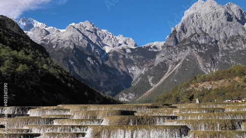 4K Blue Moon Valley Terrace near Lijiang, Yunnan, China photo