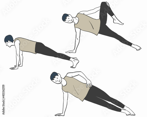 ヨガ聖者ヴァシシュタのポーズ