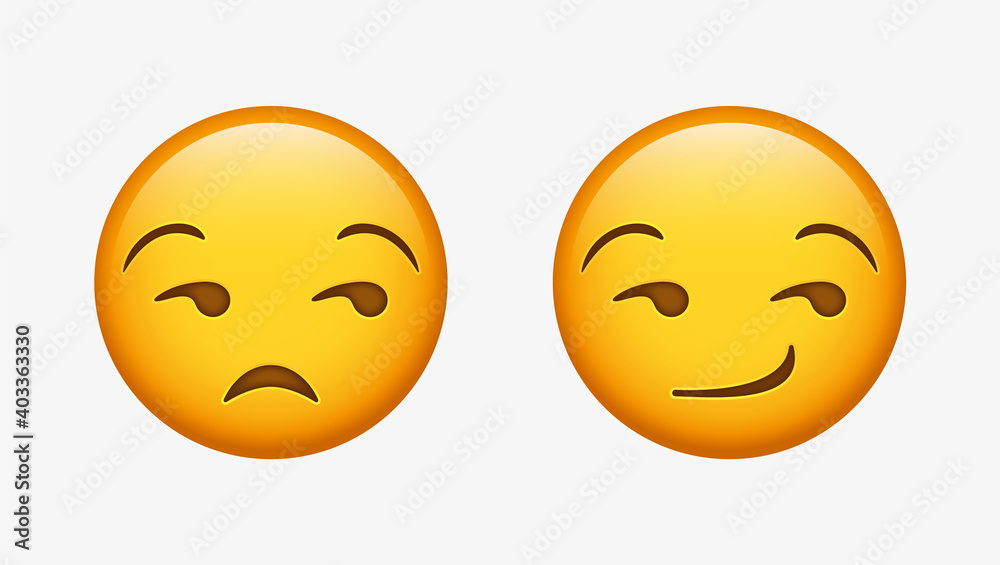 Unamused emoji Face looking to the side, Unimpressed side eye emoticon, Smirking emoji Face, Suggestive Smile emoticon, Dissatisfied emotion, Smug emotion Unamused emoji Face looking to the side, Unimpressed side eye emoticon, Smirking emoji Face, Suggestive Smile emoticon, Dissatisfied emotion, Smug emotion