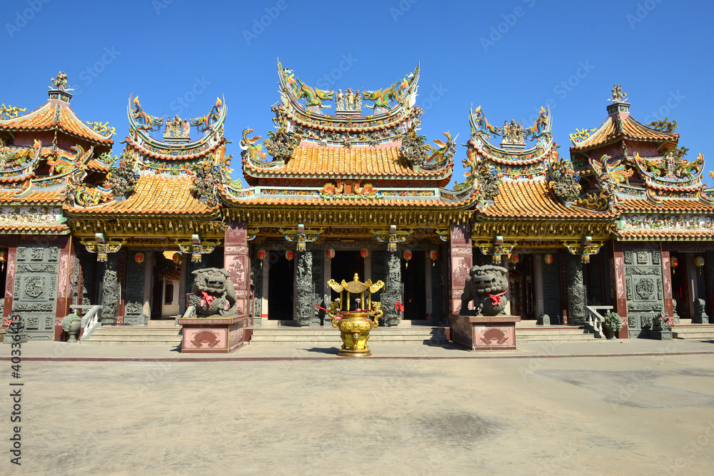 beautiful traditional chinese temple in Thailand