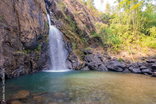 Chok Kra-Din WaterFall in Thong Pha Phum District Kanchanaburi, Thailand