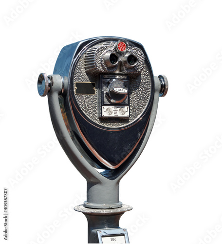 Coin operated public binoculars