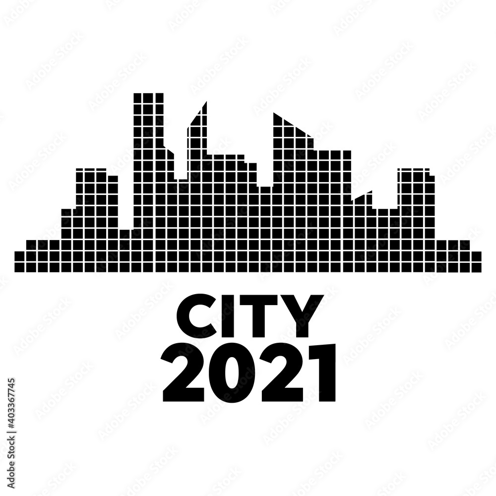 Fototapeta premium Vector isolated skylines silhouettes. City landscape template. Thin line City landscape