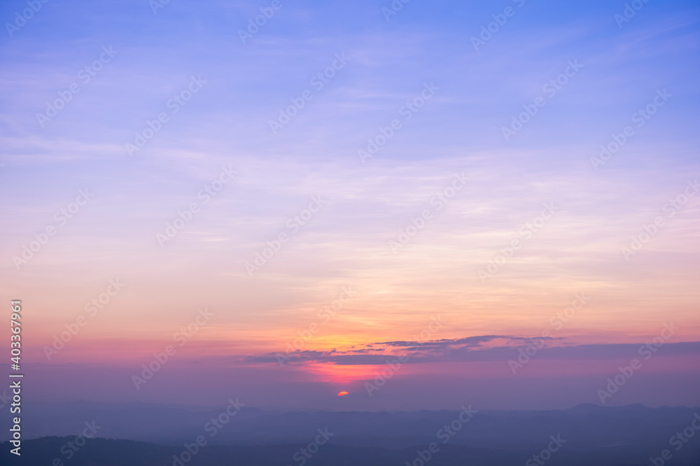 Sun rise and sun set sky background