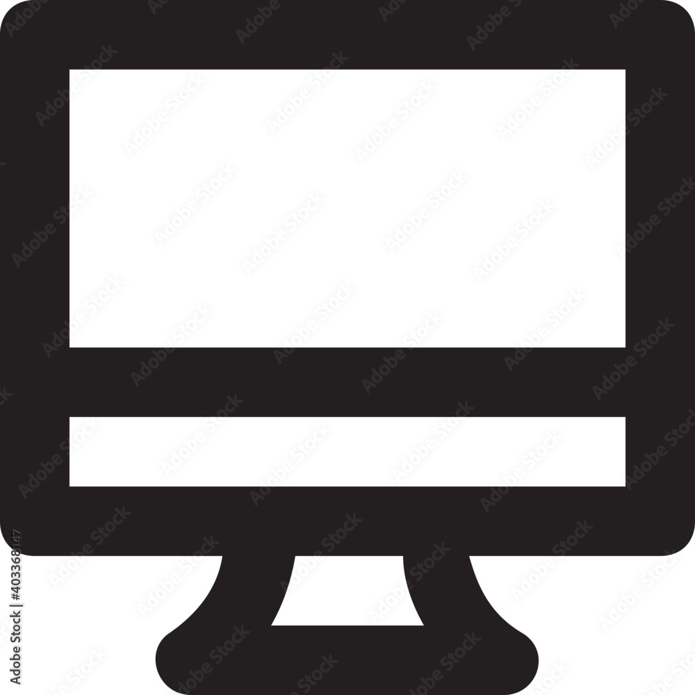 Monitor Vector Line Icon Monitor Vector Line Icon