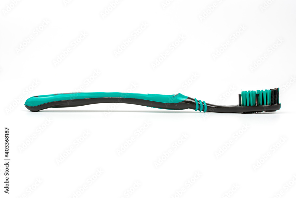 toothbrush black with blue on a white background toothbrush black with blue on a white background