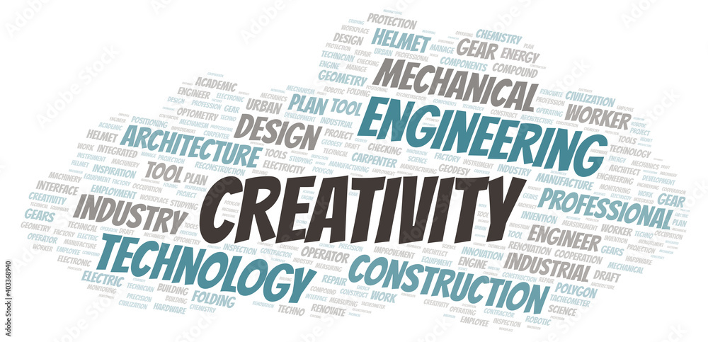 Obraz premium Creativity typography word cloud create with the text only