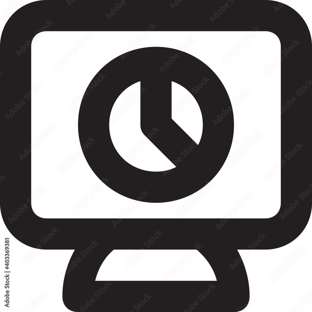 Pie Chart Vector Line Icon Pie Chart Vector Line Icon
