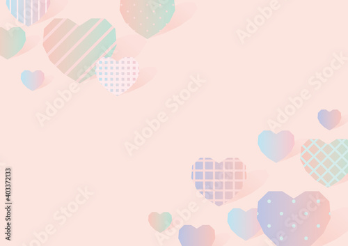 ハート かわいい 模様 ピンク 背景 イラスト 素材