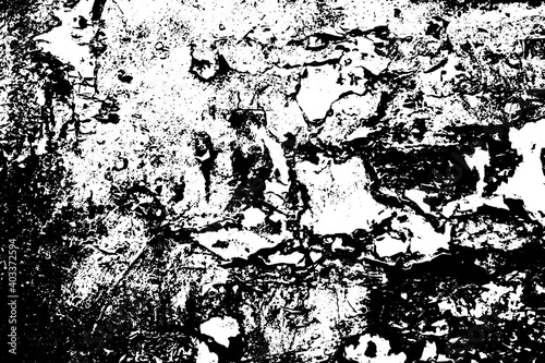 Wallpaper Mural Grunge texture is black and white. The background is made of dirt, chips, scuffs, and wear. Old vintage surface splattered with ink. Soiled backdrop template Torontodigital.ca