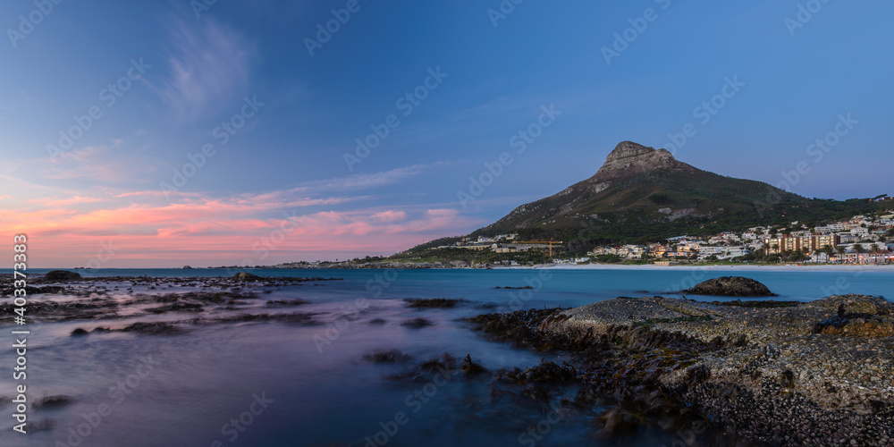 Camps Bay Cape Town in the evening.