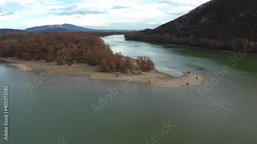 Popular tourist destination in nature during the coronavirus. Szentendre Island Peak in Hungary. photo