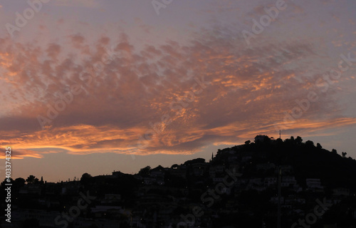 The sunset in Santa Susana, Spain.