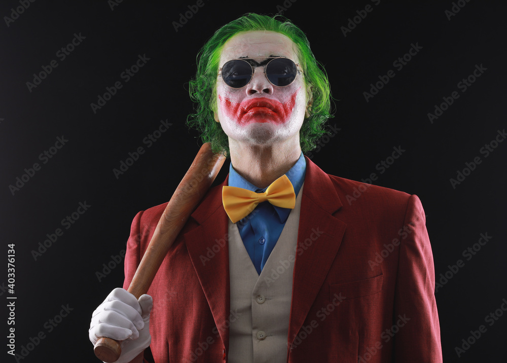 portrait of a halloween clown on a black background portrait of a halloween clown on a black background