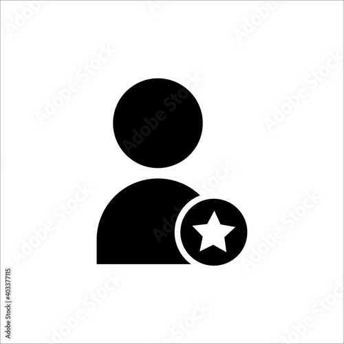 User favorite icon. star icon. Editable stroke. Simple illustration mobile concept and web design. Design template vector