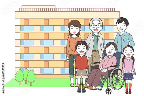 老人ホーム　家族