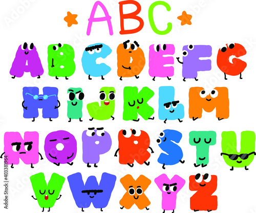humanized letters, each with its own individual character