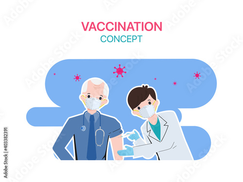 People get vaccine to protection from virus.