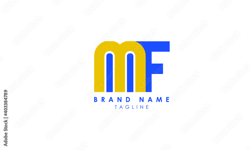 Alphabet letters Initials Monogram logo MF, FM, M and F Alphabet letters Initials Monogram logo MF, FM, M and F