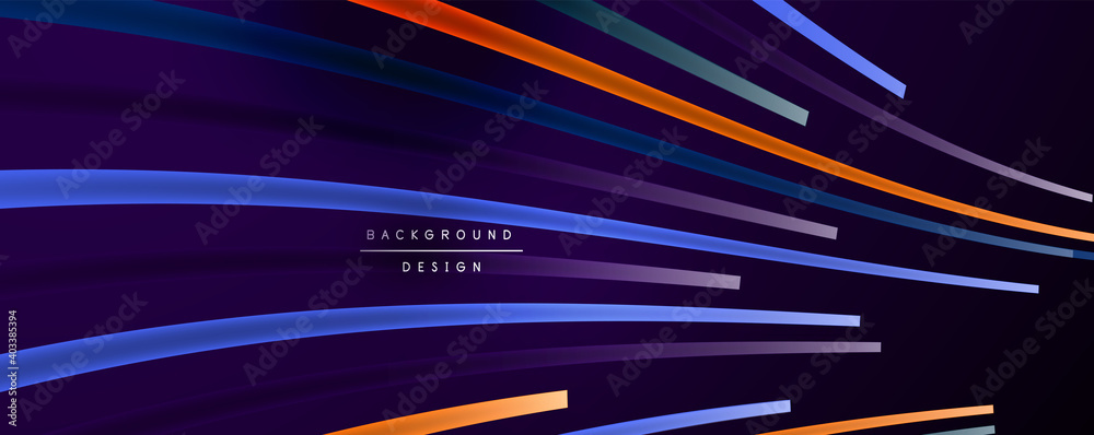 Abstract colorful lines vector background. Internet, big data and technology connections concept, abstract template - obrazy, fototapety, plakaty 